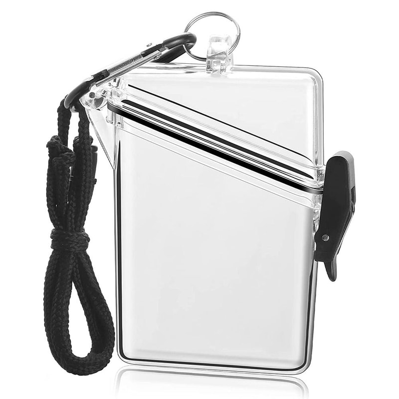 Waterproof Coin & Key Case Holder with Lanyard