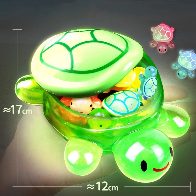 Glowing Turtle Storage Box Resin Home Decor Toy Organizer 6