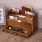 Vintage Wooden Desktop Organizer With Drawer For Office Home Storage 0