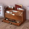 Vintage Wooden Desktop Organizer With Drawer For Office Home Storage 0