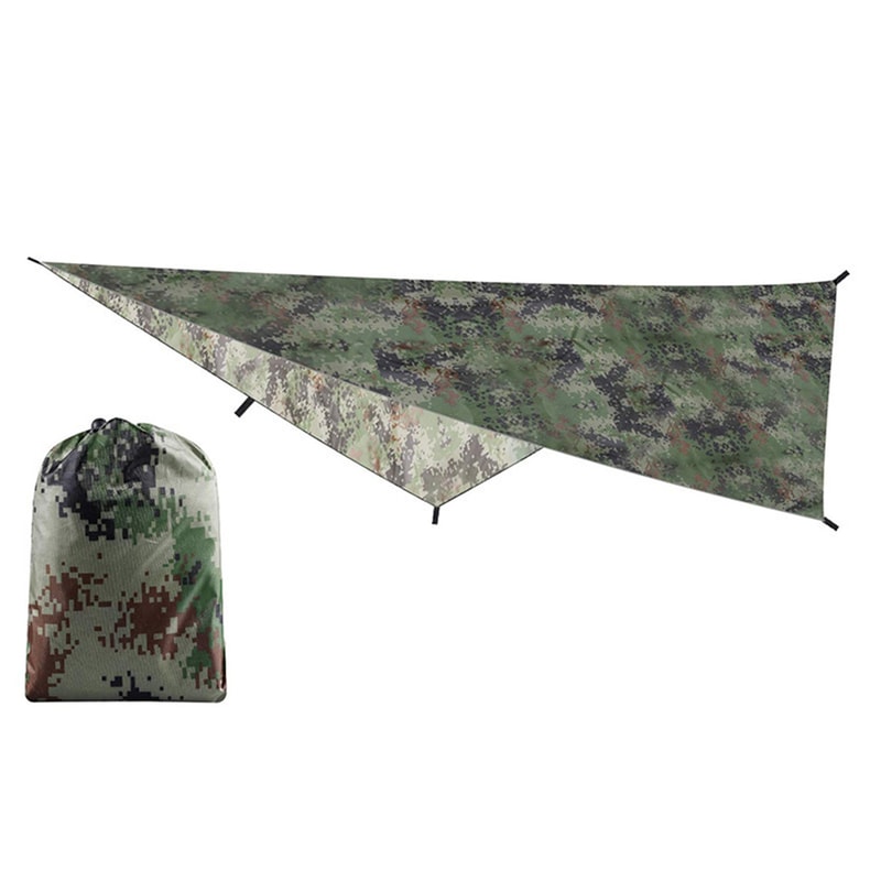 Ultra Light Camping Tarp Shelter Waterproof Camouflage Sun Shade For Hiking Beach 6