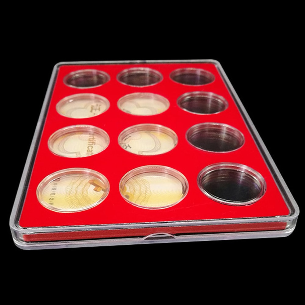 Clear Coin Storage Case Protective Coin Holder Box Organizer 0