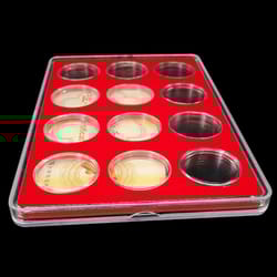 clear coin storage case protective coin holder box organizer