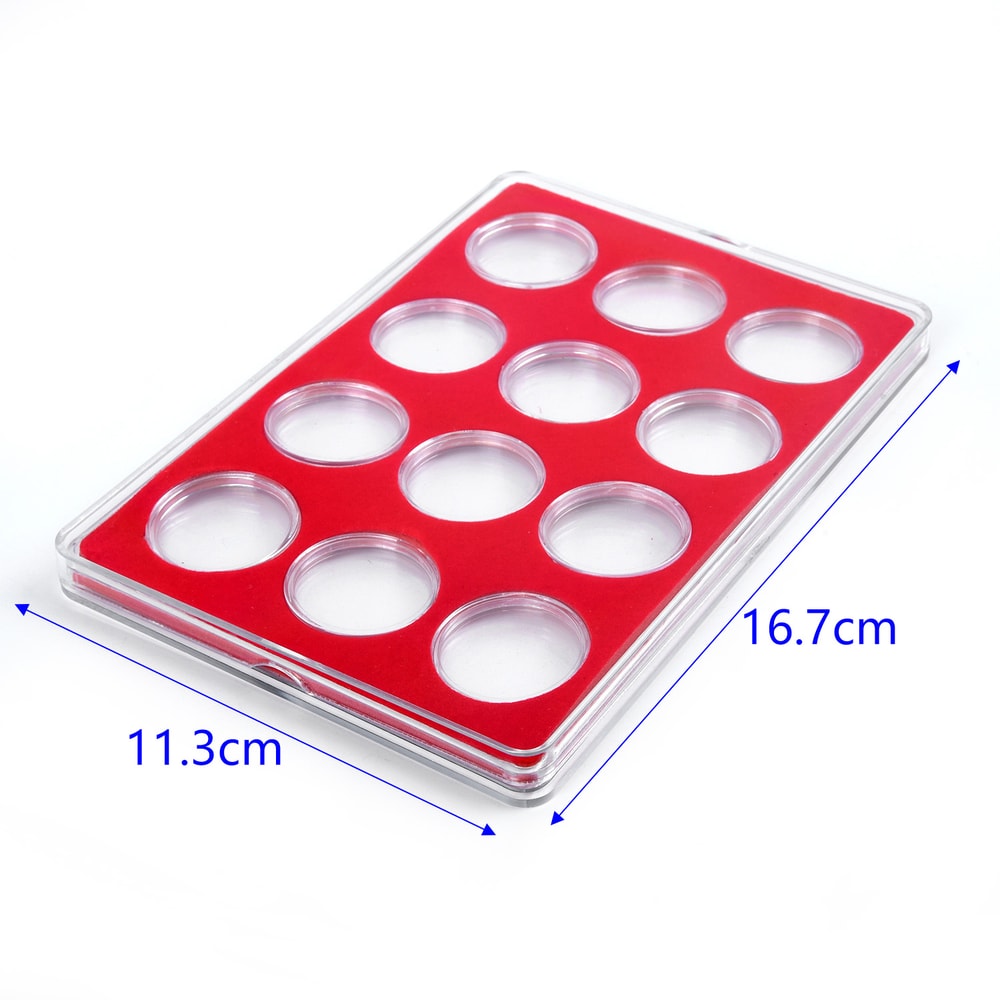 Clear Coin Storage Case Protective Coin Holder Box Organizer 4