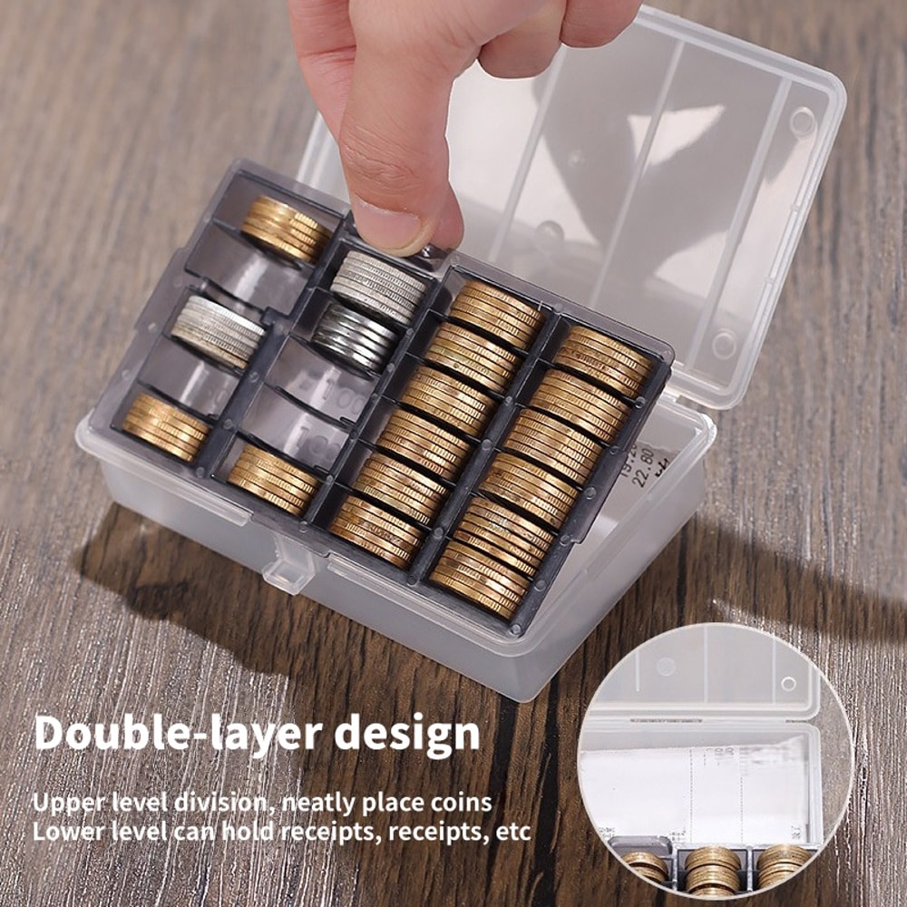 Premium Multifunctional Coin Storage Box With Blue Or Black Inner Case For Collectible Coins 2