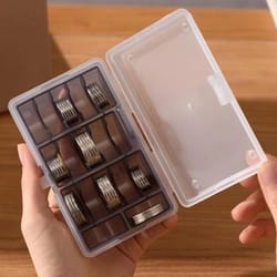 premium multifunctional coin storage box with blue or black inner case for collectible coins