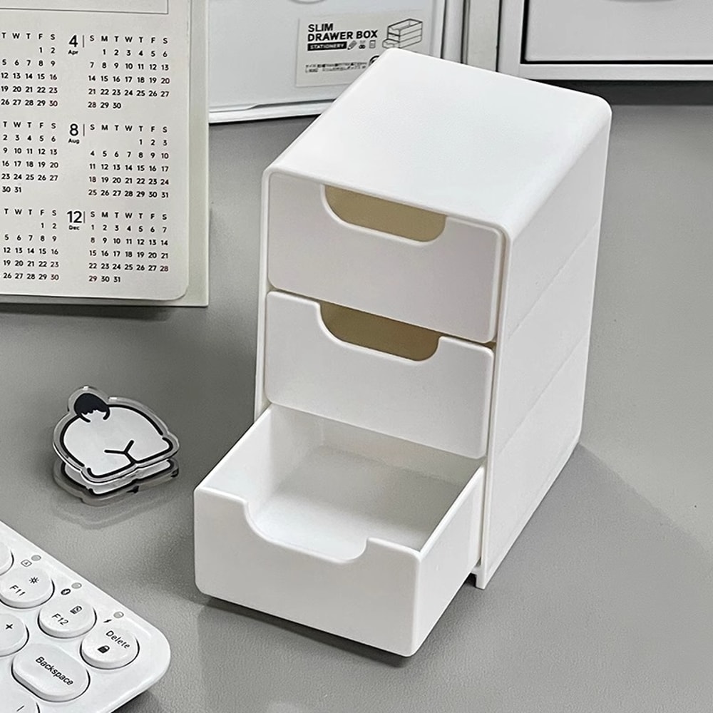 Compact Drawer Storage Organizer Desktop Storage Box Stationery Holder 1