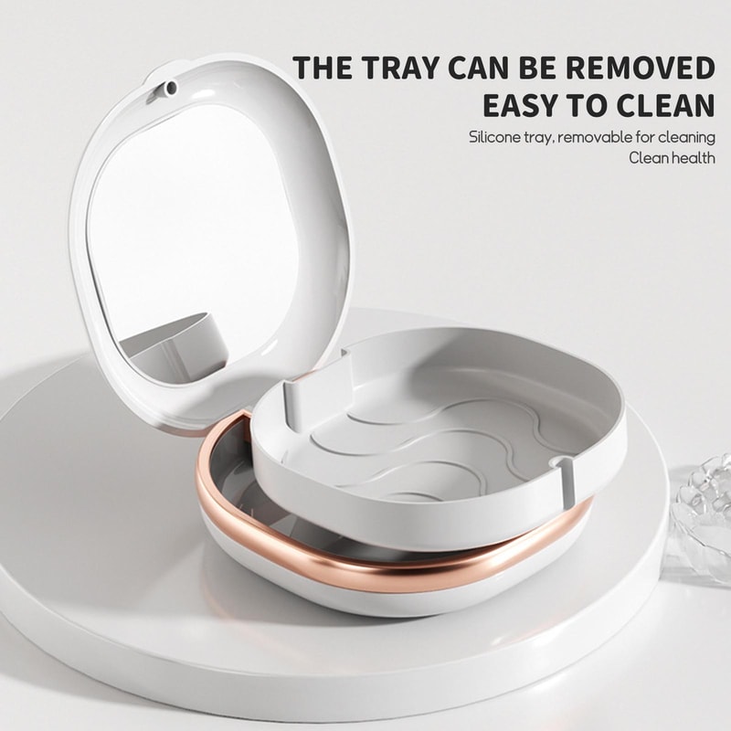 Portable Braces Storage Case With Mirror Orthodontic Aligner Holder For Travel 6