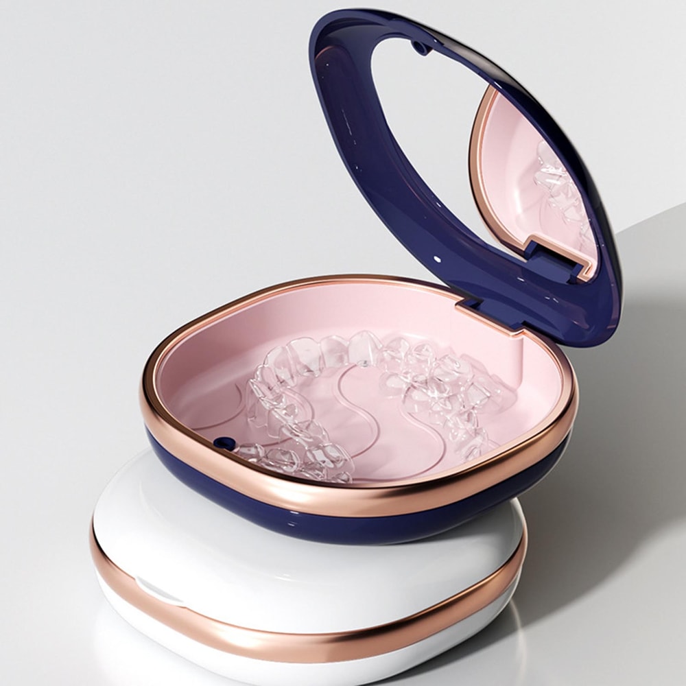 Portable Braces Storage Case With Mirror Orthodontic Aligner Holder For Travel 7