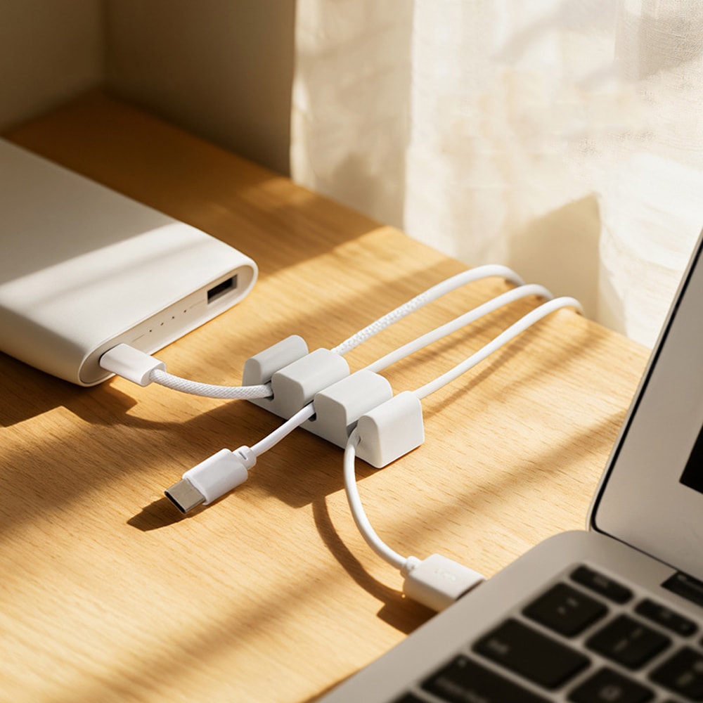 Silicone Desktop Cable Organizer USB Line Winder For Home Office 1