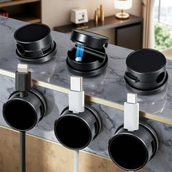 premium magnetic cable clips smooth adjustable desk cable organizer & cord holder