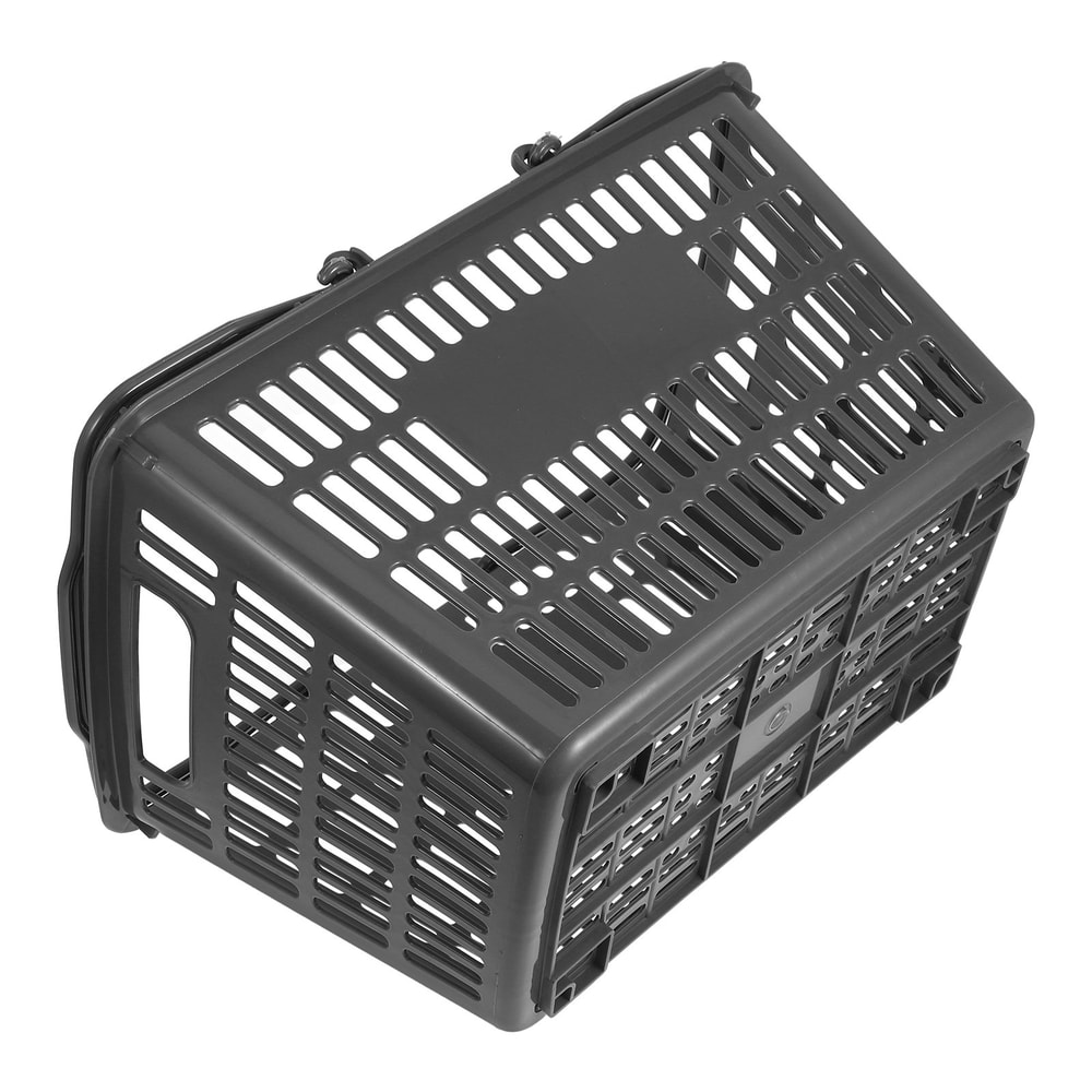 Premium Plastic Storage Basket With Folding Handles For Kitchen Bathroom Organizer 1