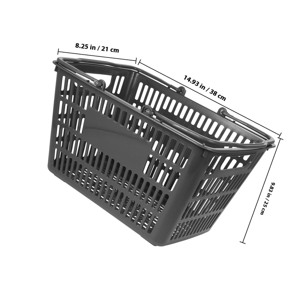 Premium Plastic Storage Basket With Folding Handles For Kitchen Bathroom Organizer 3