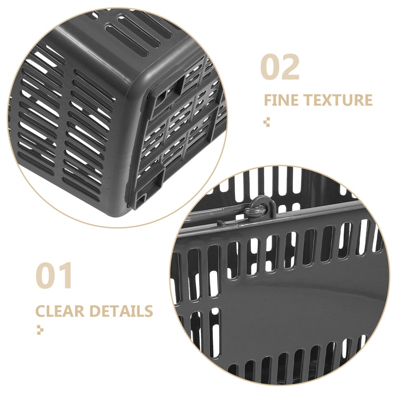 Premium Plastic Storage Basket With Folding Handles For Kitchen Bathroom Organizer 4