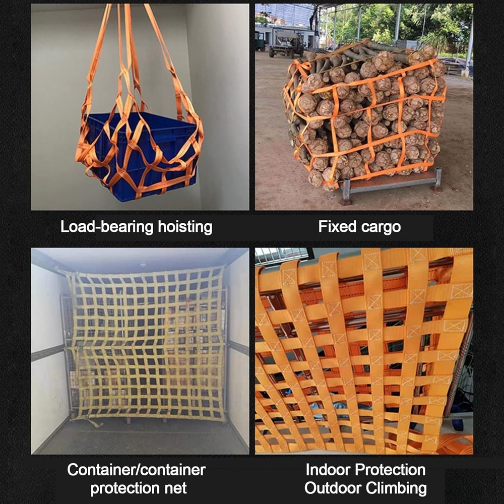 Heavy Duty Cargo Lifting Net Tear Resistant Hoisting Safety Net 2