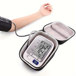 caseling portable hard case for omron blood pressure monitor with upper arm storage