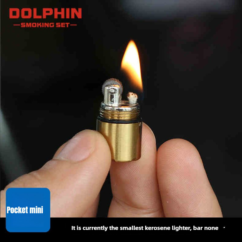Mini Retro Kerosene Pocket Lighter Portable Fingertip Flame 3