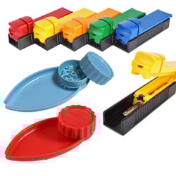 ship shaped manual tobacco grinder & cigarette cutter