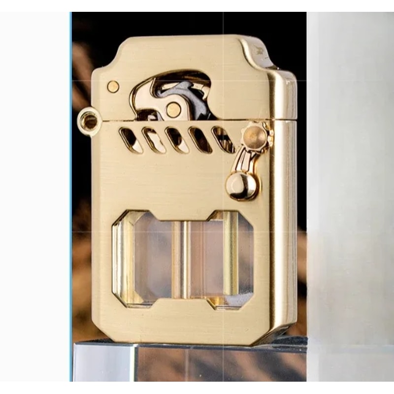 Mecha Transparent Fuel Tank Mechanical Lighter High End Mens Luxury Gift 5