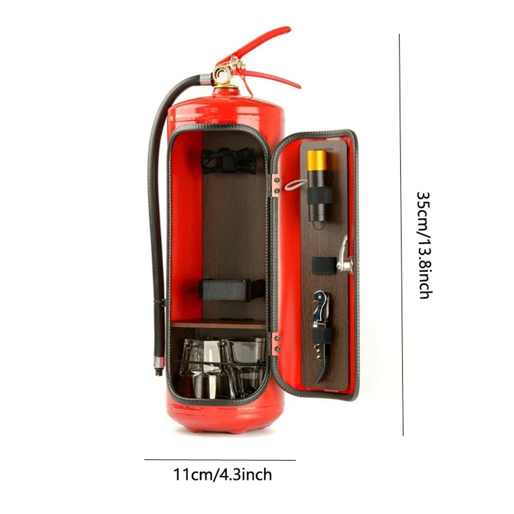Fire Extinguisher Mini Bar Wine Cabinet Creative Wine Storage Novelty Home Bar Decor Gift 3