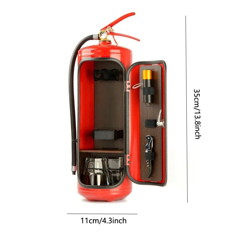 Fire Extinguisher Mini Bar Wine Cabinet Creative Wine Storage Novelty Home Bar Decor Gift 3