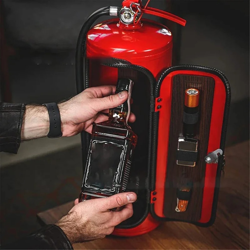 Fire Extinguisher Mini Bar Wine Cabinet Creative Wine Storage Novelty Home Bar Decor Gift 5