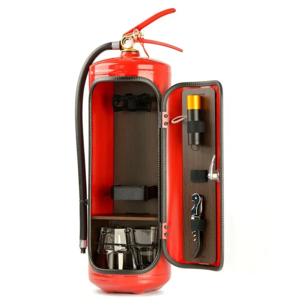 Fire Extinguisher Mini Bar Wine Cabinet Creative Wine Storage Novelty Home Bar Decor Gift 7