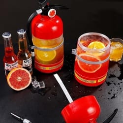 creative fire extinguisher beer & wine dispenser party bar accessory