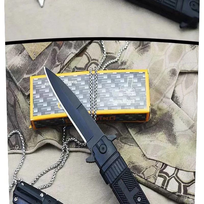 Premium Outdoor Stainless Steel Folding Knife Durable Survival Knife Portable EDC Tool 2