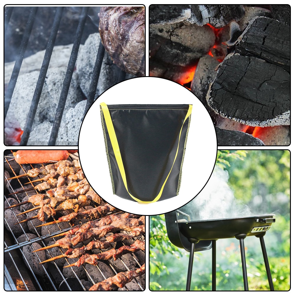 Portable Fireproof Bag For Charcoal Disposal Heat Resistant Camping Bag 1