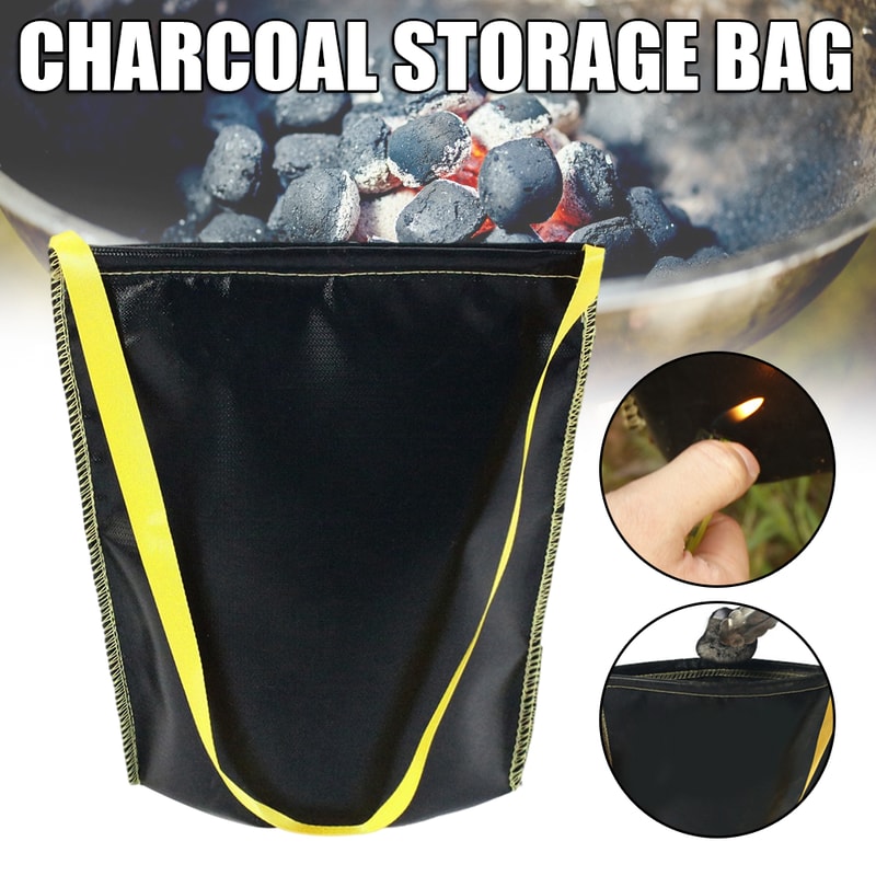 Portable Fireproof Bag For Charcoal Disposal Heat Resistant Camping Bag 4