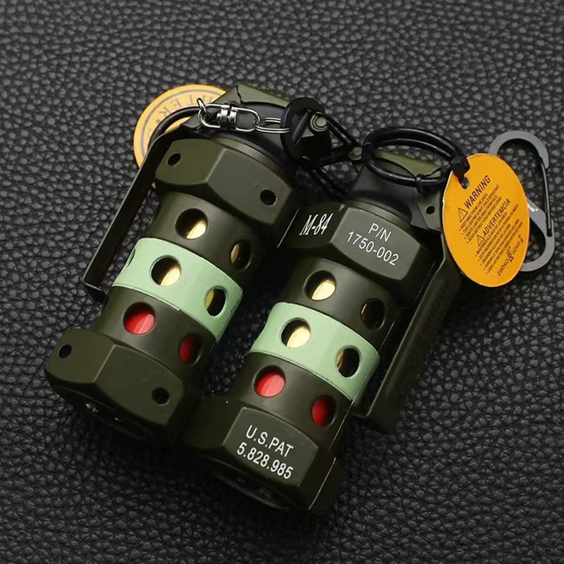 Grenade Shaped USB Rechargeable Windproof Lighter Keychain 5