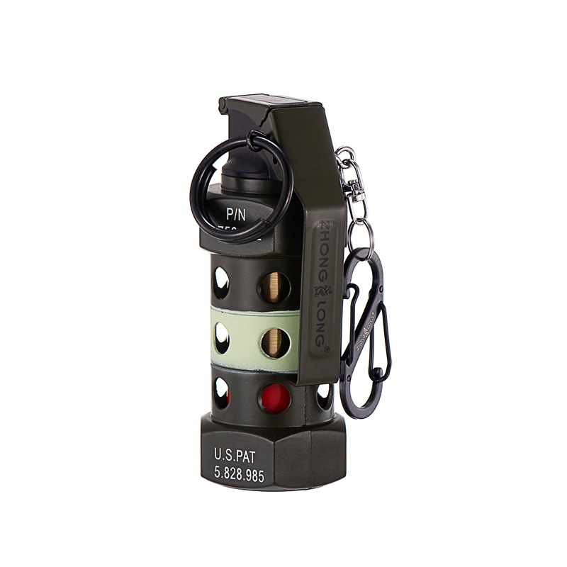 Grenade Shaped USB Rechargeable Windproof Lighter Keychain 3