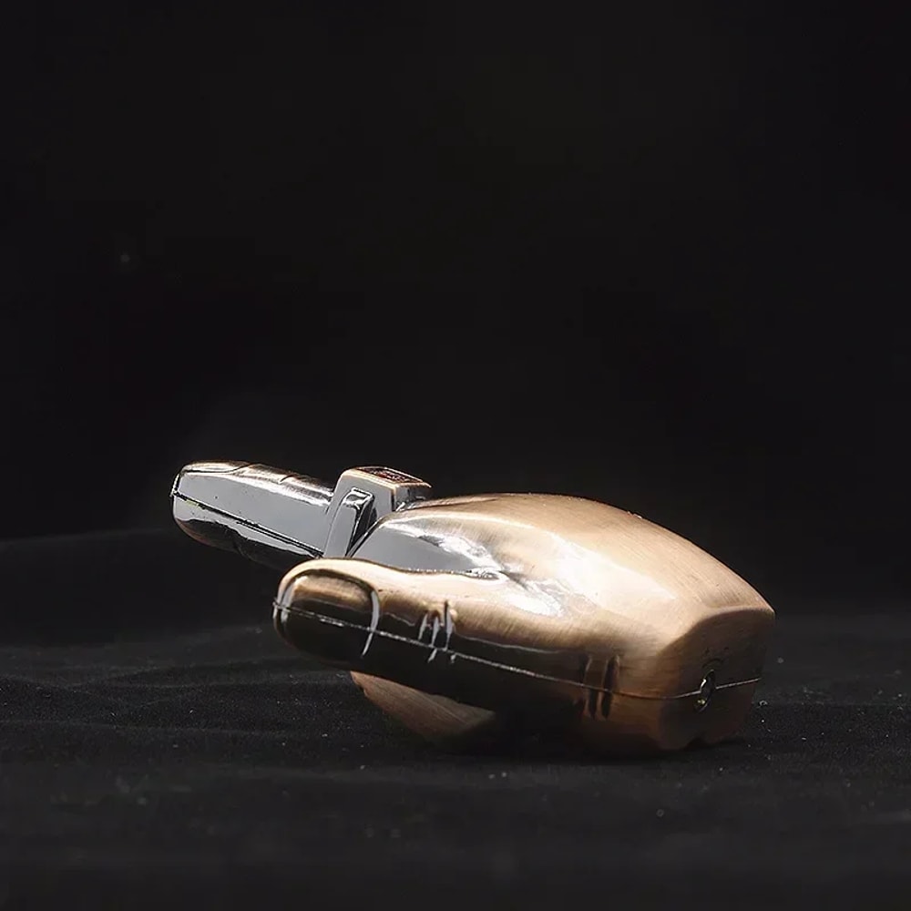 Jet Flame Torch Lighter Compact Windproof Metal Middle Finger Lighter For Men 6