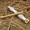Brass Survival Fire Starter Tube With Outdoor Igniter Piston 0