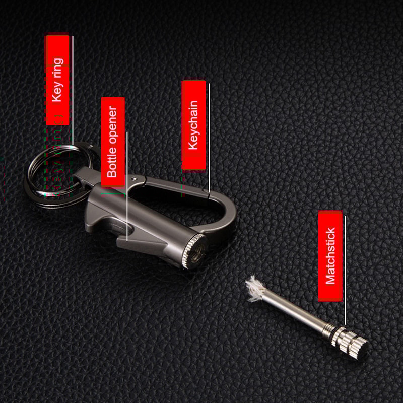 Permanent Match Lighter Keychain Waterproof Survival Fire Starter 4