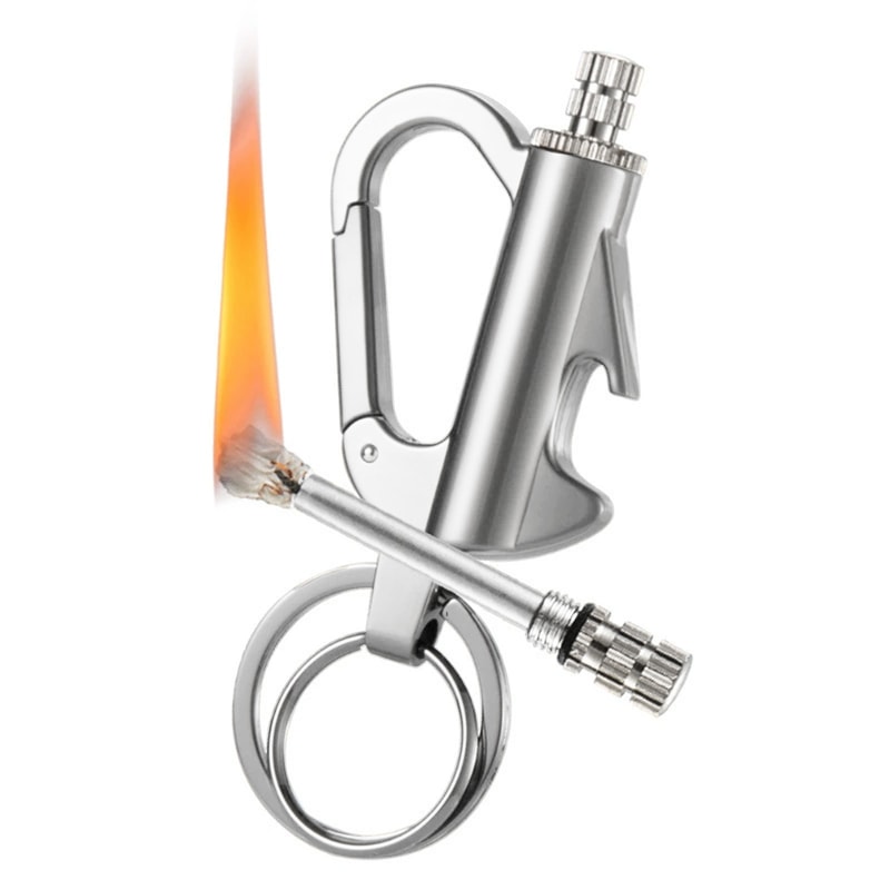 Permanent Match Lighter Keychain Waterproof Survival Fire Starter 8