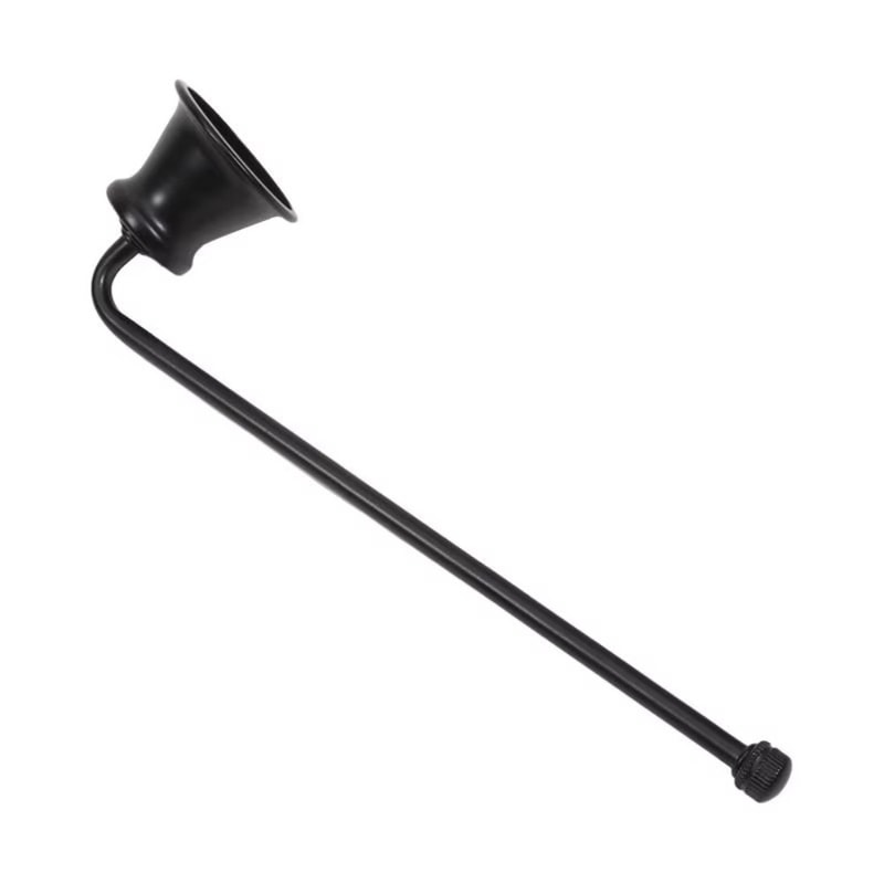 Vintage Bell Shaped Candle Snuffer Gold Black Silver Metal Fire Extinguisher 2