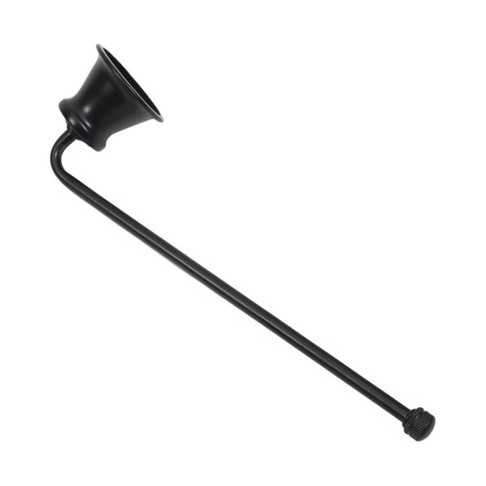 Vintage Bell Shaped Candle Snuffer Gold Black Silver Metal Fire Extinguisher 3