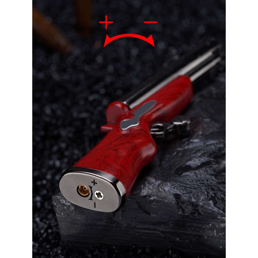 Mini Gun Dual Flame Butane Lighter Sleek Smoking Accessory For Men 3