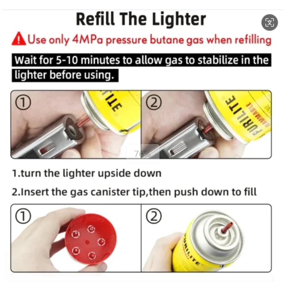 Revolver Lighter Metal Gun With Leather Case Windproof Cigarette Cigar Accessory 3