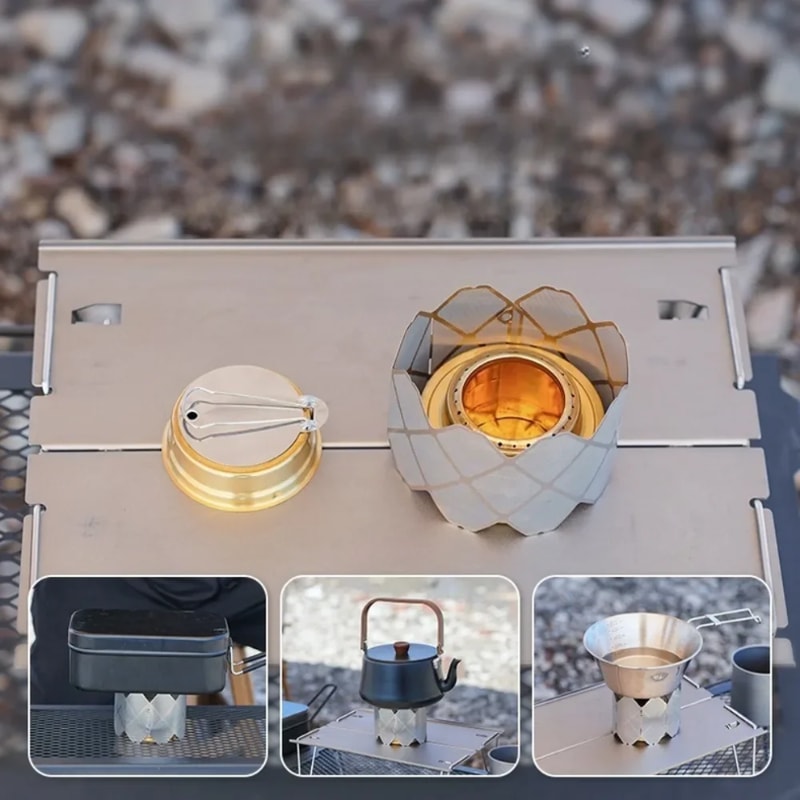 Ultra Light Windproof Camping Stove Stainless Steel Burner Shield 2