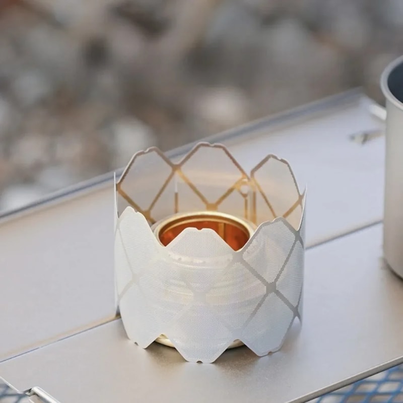 Ultra Light Windproof Camping Stove Stainless Steel Burner Shield 4