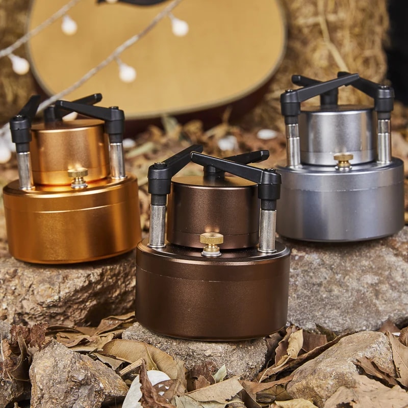 Portable Jet Fire Alcohol Stove Burner With Wooden Mat For Camping 2