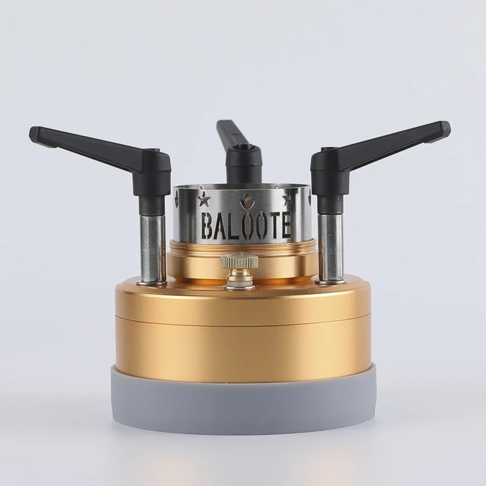 Portable Jet Fire Alcohol Stove Burner With Wooden Mat For Camping 4