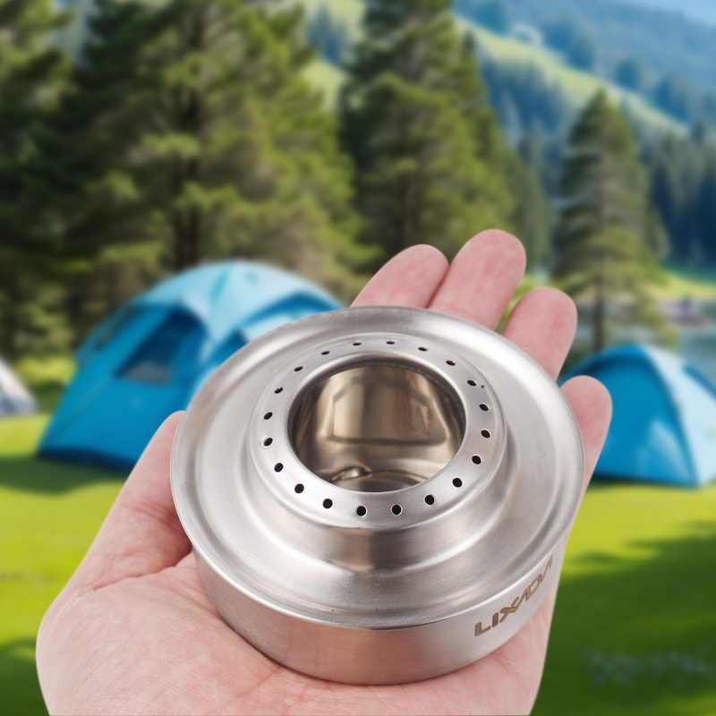Portable Mini Backpacking Camp Stove With Folding Fire Cover High Combustion Efficiency 3