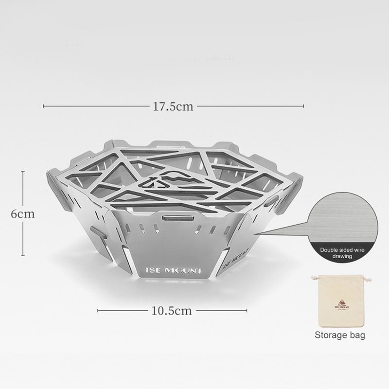 Removable Stainless Steel Camping Stove Windscreen For Portable Outdoor Cooking 4