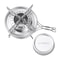 Portable Stainless Steel Camping Stove With Foldable Handles Lid 2