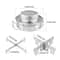 Portable Stainless Steel Camping Stove With Foldable Handles Lid 5