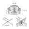 Portable Stainless Steel Camping Stove With Foldable Handles Lid 5